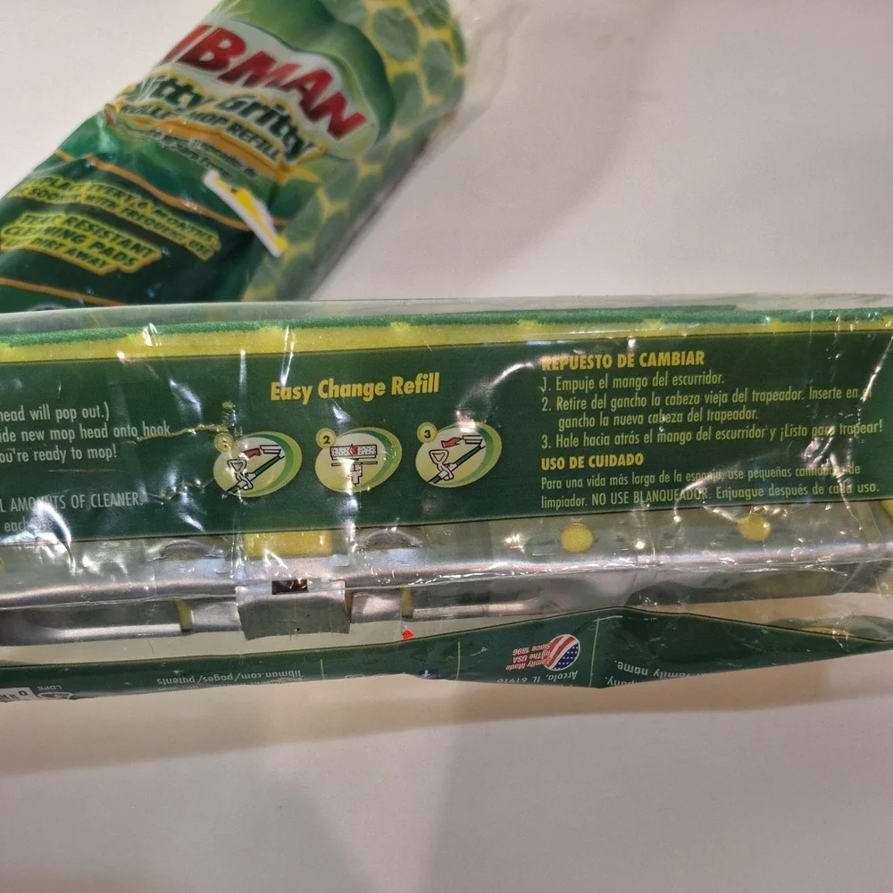 Libman‎ NITTY GRITTY NEW ~ Lot of 2 ~Tear Resistant Sponge Roller Mop Refills